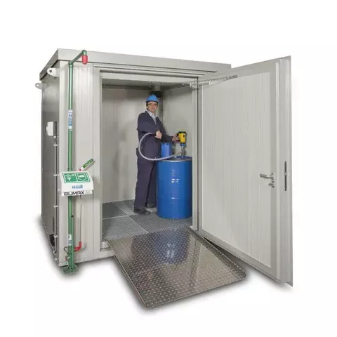 Betreedbare brandwerende container