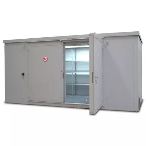 Betreedbare brandwerende container