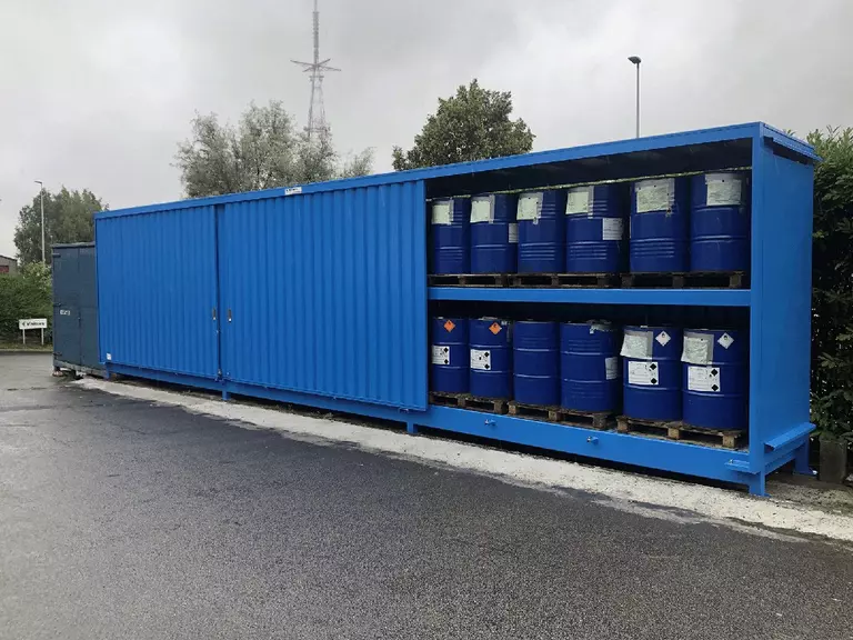 Hoe kies ik mijn opslagcontainer voor pallets blauwe container