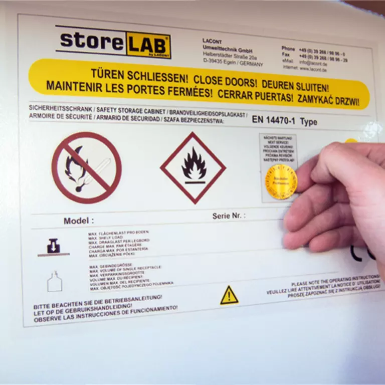 Inspectie veiligheidskast