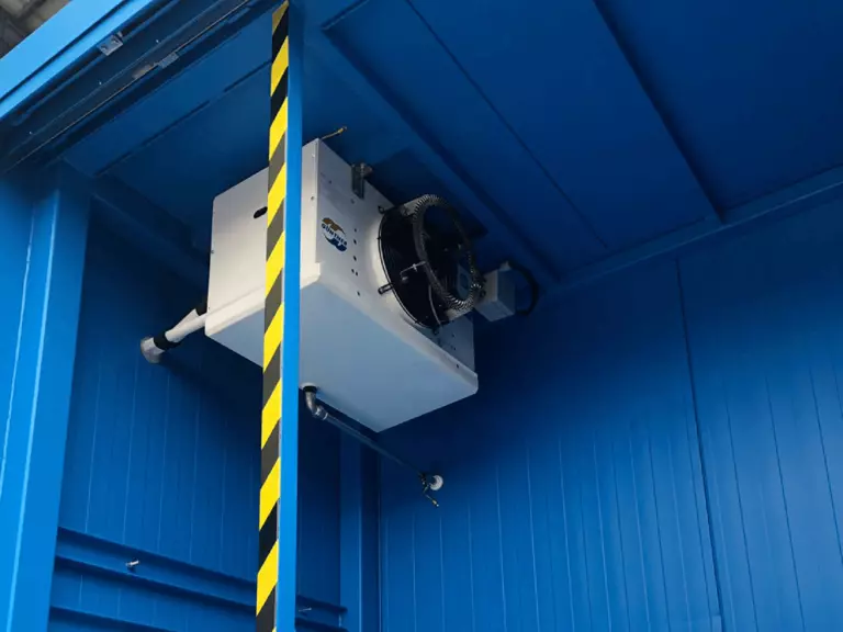Airco in brandwerende container