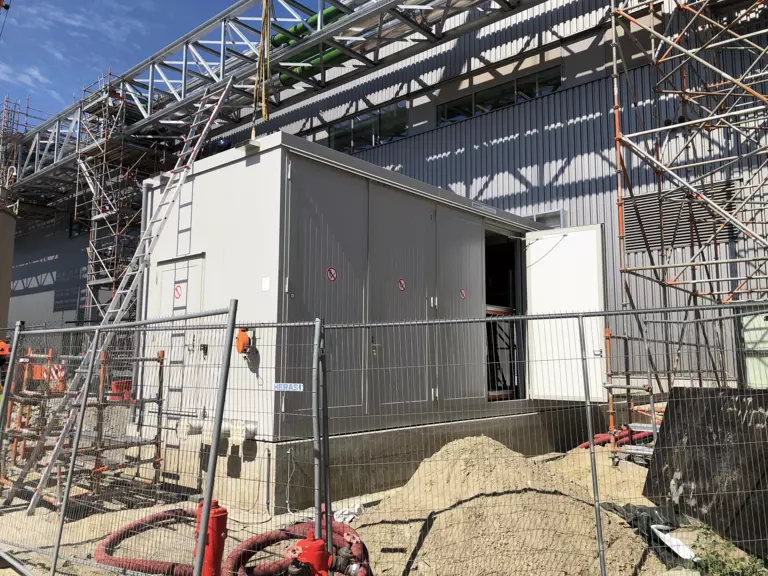 Brandwerende container plaatsing